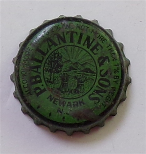 Ballantine & Sons (Green) Cork-Backed Crown
