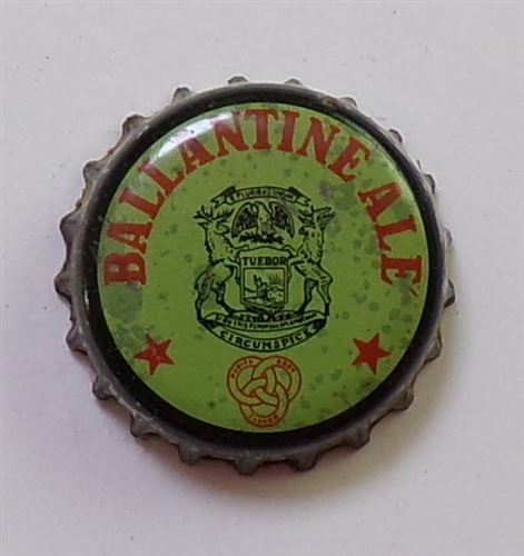 Ballantine Ale (Green) Cork-Backed Crown