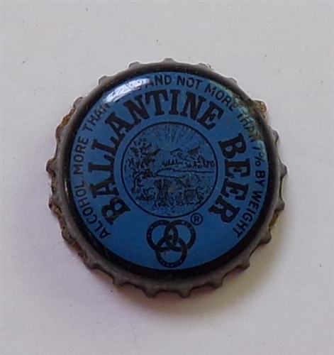 Ballantine Beer (Blue) Cork-Backed Crown