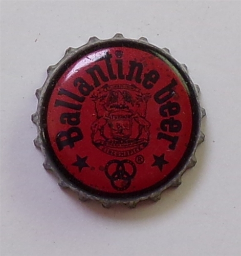 Ballantine Beer (Red) Cork-Backed Crown