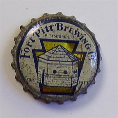 Fort Pitt Brewing Co. Keystone Cork-Backed Crown, #1, Pittsburgh, PA