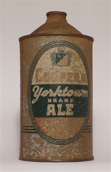 Cooper's Yorktown Ale Quart Cone Top, Philadelphia, PA