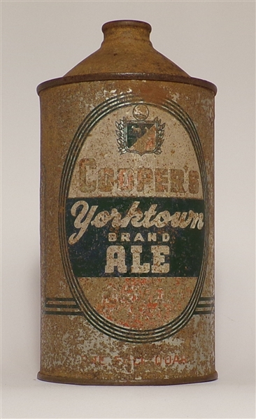 Cooper's Yorktown Ale Quart Cone Top, Philadelphia, PA