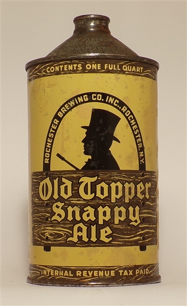 Old Topper Snappy Ale Quart Cone Top (Repaint), Rochester, NY
