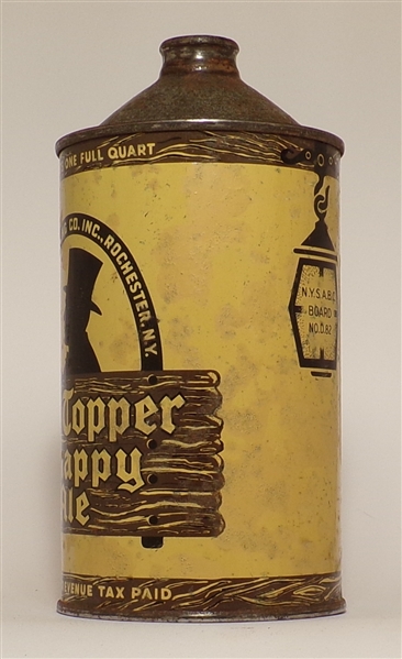 Old Topper Snappy Ale Quart Cone Top (Repaint), Rochester, NY