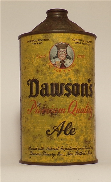 Dawson's Premium Quality Ale Quart Cone Top