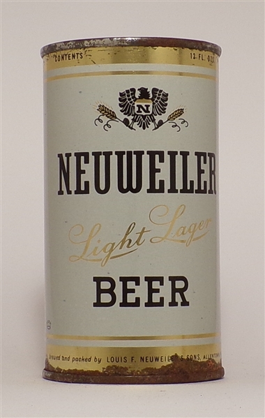 Neuweiler Light Lager Flat Top, Allentown, PA