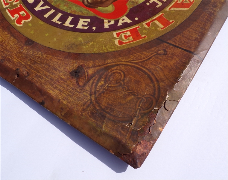 Yuengling Tin over Cardboard Sign, Pottsville, PA