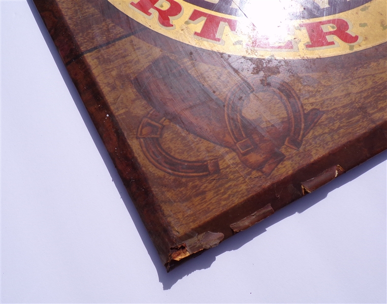 Yuengling Tin over Cardboard Sign, Pottsville, PA