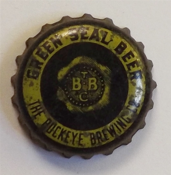 Buckeye Green Seal Beer Cork Crown #3, Toledo, OH