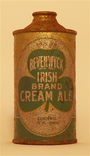 Beverwyck Cream Ale Low Profile Cone Top #1, Albany, NY