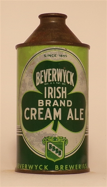 Beverwyck Cream Ale IRTP cone top, Albany, NY