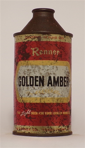 Renner Golden Amber cone top #1, Youngstown, OH