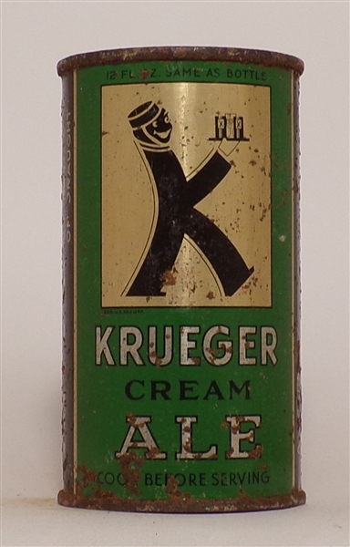 Krueger Cream Ale OI flat top, Newark, NJ