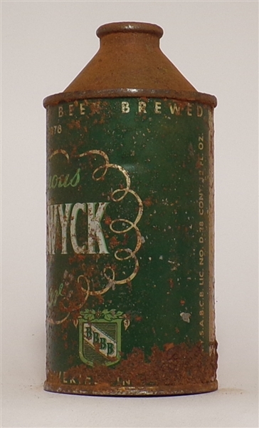 Beverwyck Beer cone top, Albany, NY
