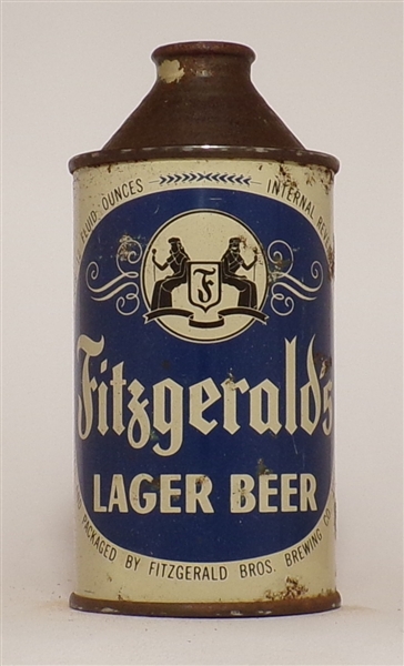 Fitzgerald's Lager Beer cone top, Troy, NY