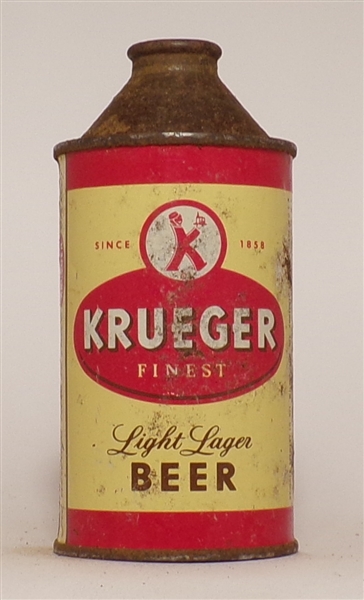 Krueger Light Lager Beer cone top, Wilmington, DE