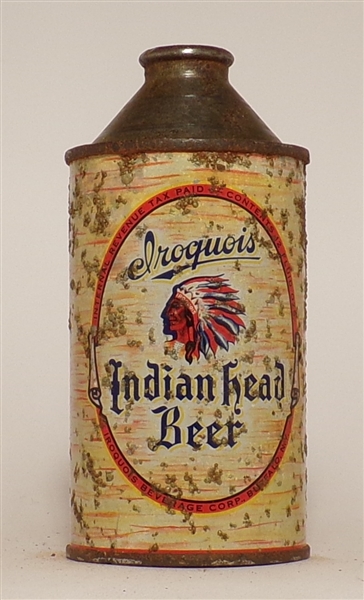 Iroquois IRTP Indian Head Beer cone top, Buffalo, NY