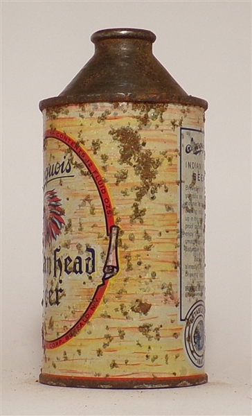 Iroquois IRTP Indian Head Beer cone top, Buffalo, NY