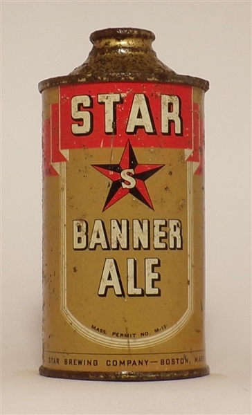 Star Banner Ale low profile cone top, 