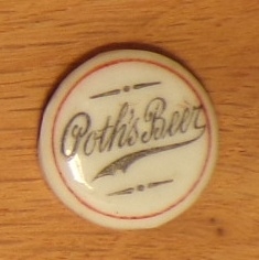 Poth's Beer Ceramic Bottle Top, Philadelphia, PA
