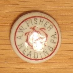 A. W. Fisher Ceramic Bottle Top, Reading, PA
