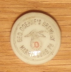 Geo. Doehne's Br. Ceramic Bottle Top, Harrisburg, PA