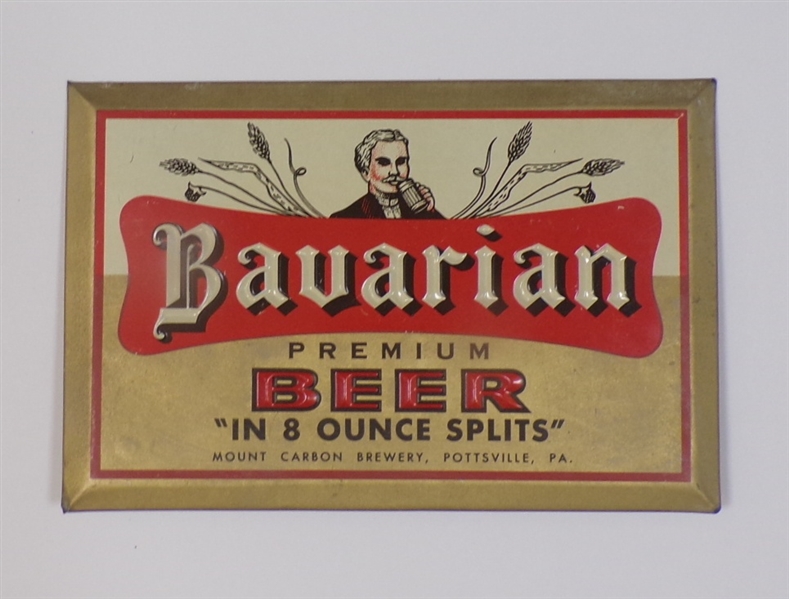 Bavarian Tin-over-Cardboard Sign, Pottsville, PA