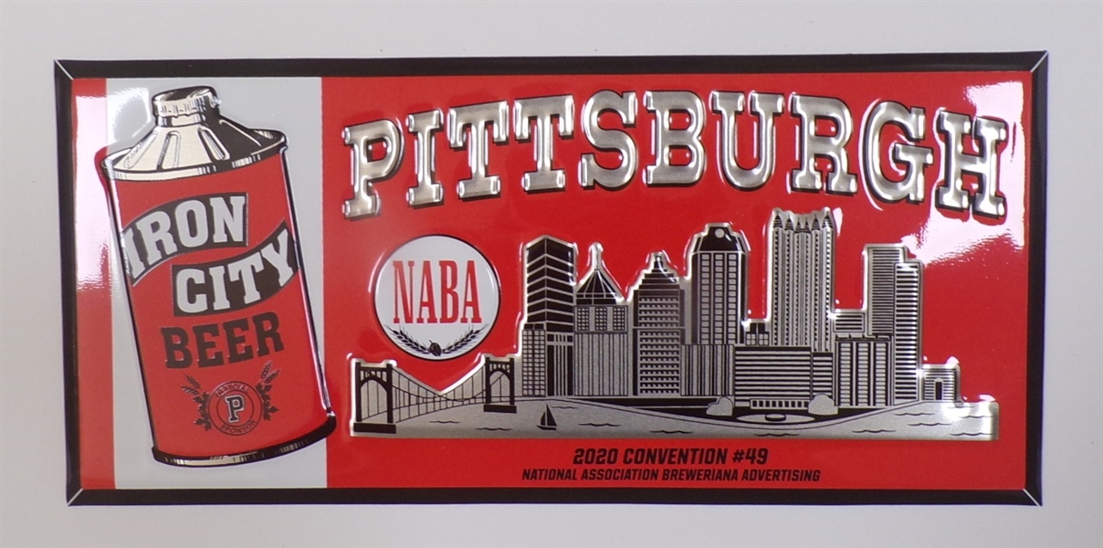 NABA Pittsburgh 2020 Convention Tin-over-Cardboard Sign 