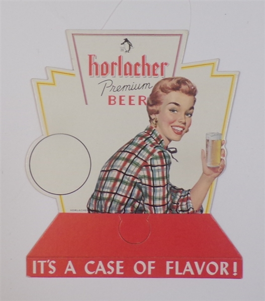 Horlacher Cardboard Advertising Sign, Allentown, PA