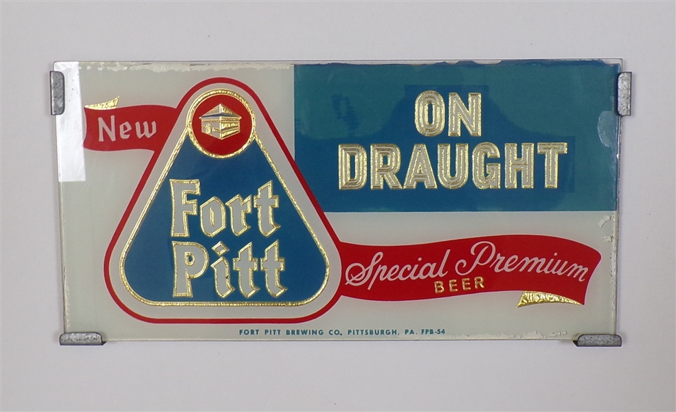 Fort Pitt Reverse-on-Glass Sign, Pittsburgh, PA