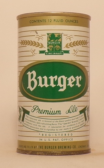 Burger Premium Ale Intact U-Tab, Cincinnati, OH