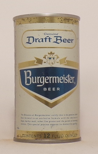Burgermeister Draft Beer Tab, San Francisco, CA
