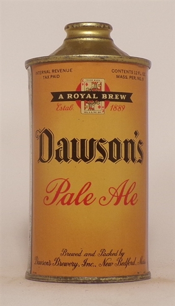 Dawson's Pale Ale Low Profile Cone Top, New Bedford, MA