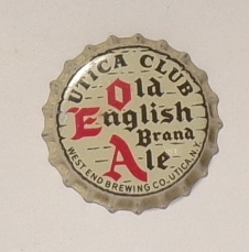 Utica Club Old English Ale Unused Crown #4, Utica, NY