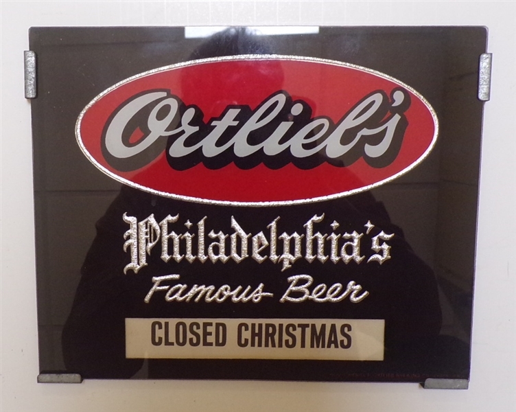 Ortlieb's Reverse on Glass Sign, Philadelphia, PA