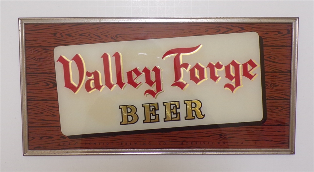 Valley Forge Reverse on Glass Sign, Norristown, PA