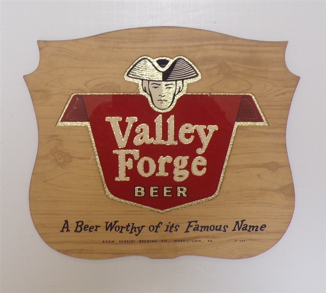 Valley Forge Wood and Reverse on Glass Sign, Norristown, PA