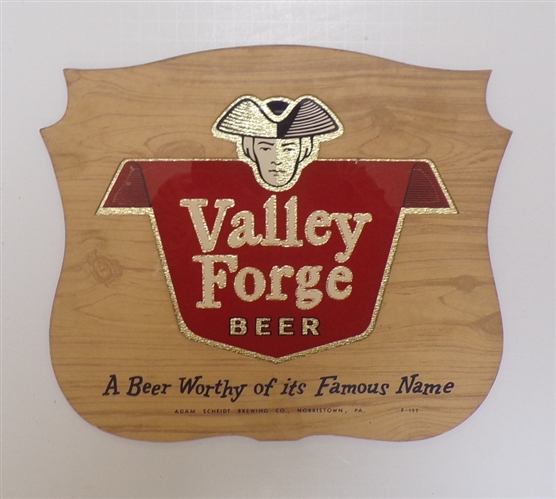 Valley Forge Wood and Reverse on Glass Sign, Norristown, PA