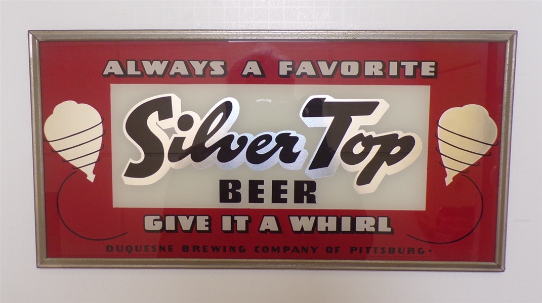 Silver Top Reverse on Glass Sign, Pittsburgh, PA