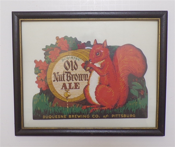 Old Nut Brown Ale Cardboard Display Sign, Pittsburgh, PA