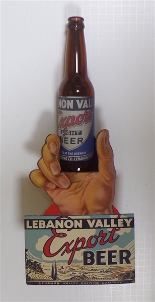Lebanon Valley Cardboard Display with Bottle, Lebanon, PA