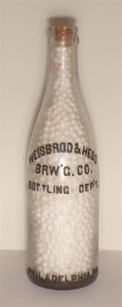 Weisbrod & Hess Brewing Co. Bottle, Philadelphia, PA