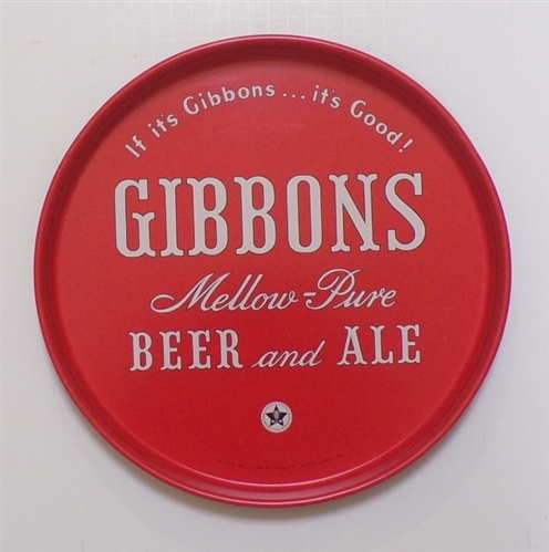 Gibbons 12" Tray, Wilkes-Barre, PA