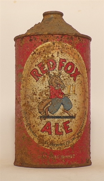 Red Fox Ale Quart Cone Top, USBC 217-18