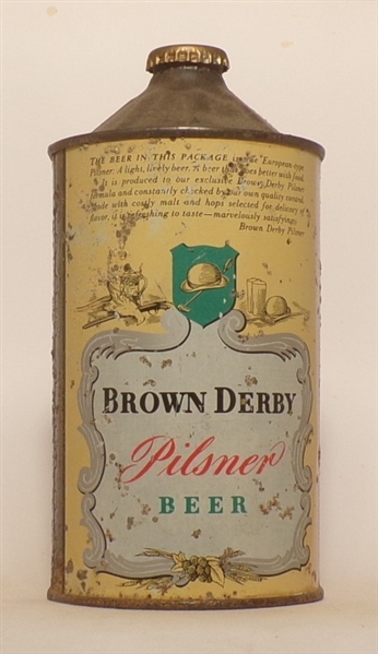 Brown Derby Quart Cone Top, USBC 204-4