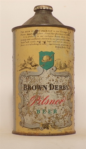 Brown Derby Quart Cone Top, USBC 204-4