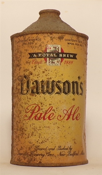 Dawson's Pale Ale Quart Cone Top, USBC 206-10