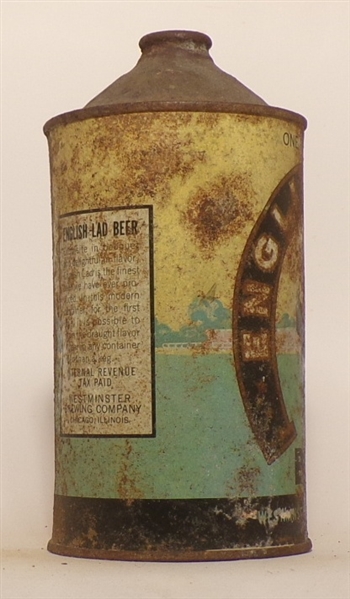 English Lad Beer Quart Cone Top, USBC 208-4