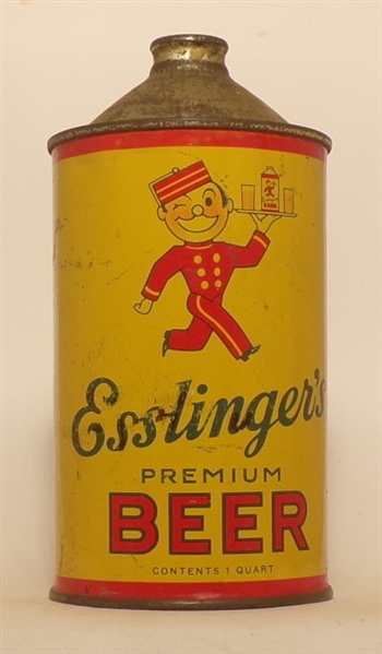 Esslinger's Beer Quart Cone Top, USBC 208-13